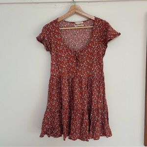 Red Floral UO Dress